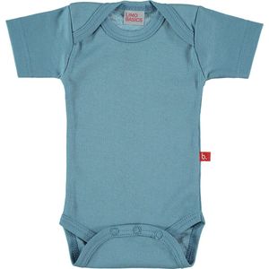 Baby romper korte mouw bio katoen denim blauw 50-56