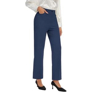 Elegante Palazzo Broeken voor Dames - Hoge Taille, Rechte broek met Zakken, Wijde Pijpen, Lounge Wear