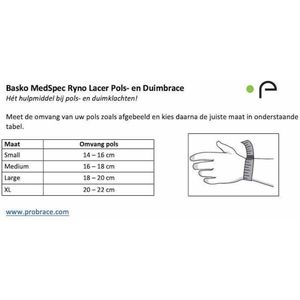 Basko - Ryno Lacer - Polsbrace - Zwart - Kort