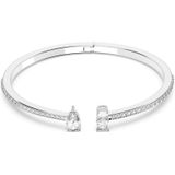 Swarovski - Attract Cuff - Mixed Cuts - Wit - Rhodium Plated - Kristallen