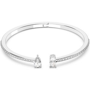 Swarovski - Attract Cuff - Mixed Cuts - Wit - Rhodium Plated - Kristallen