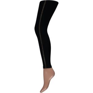 Sarlini | Jersey Dames Sportieve Legging met streep | Zwart/Goud