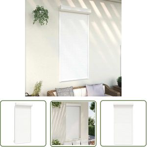 vidaXL Aluminium Rolluik - Rolluik - Rolluik 100x210 cm aluminium wit - Witte Rolluik - Buitendecoratie - Isolatieruiluk
