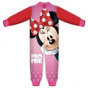 Minnie Mouse onesie - maat 110 - Disney pyama huispak - rood