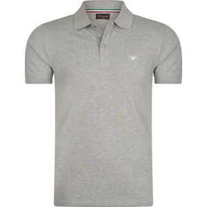 Cappuccino Italia - Heren Polo SS Polo Plain Pique - Grijs - Maat M