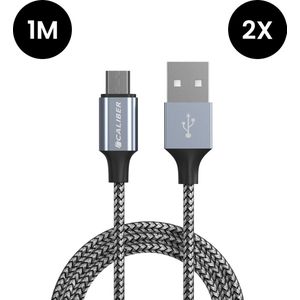 2 x USB-C Kabels - USB C naar USB A - 2 Stuks - Sterke Nylon oplaadkabel & Datakabel (CL-UC-2PACK)
