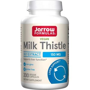 Milk Thistle Silymarin 80% 200 capsules grootverpakking - mariadistel (Silybum marianum) | Jarrow Formulas