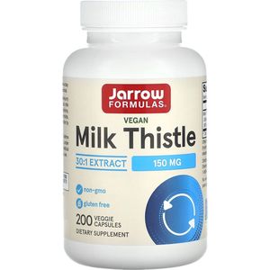 Milk Thistle Silymarin 80% 200 capsules grootverpakking - mariadistel (Silybum marianum) | Jarrow Formulas