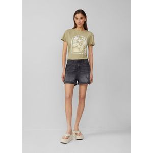 Jeans - Mom Fit Shorts - Hoog Uitgesneden - Relaxte Pasvorm - Used Look