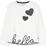 Boboli - Stretch Knit T-shirt - Wit - Lange Mouwen - Meisjes