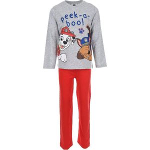 Nickelodeon - Paw Patrol - jongens - pyjama - 100% Jersey katoen - Peek a Booh - grijs/rood - maat 98