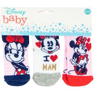 3 paar Baby - Sokjes - maat 6/12 Maanden - Minnie Mouse - Disney