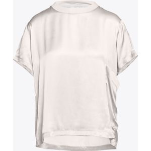 Beaumont Vintage Satin T-Shirt Off White 40