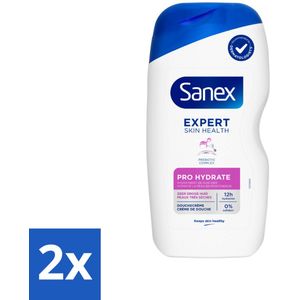 2 x Sanex Douchegel Expert Skin Health Pro Hydrate 400 ml - Douchegel - Droge Huid - Hydratatie - Verzorging - Sanex