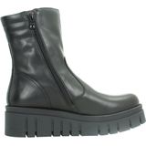 Nerogiardini - Enkellaarsjes - Zwart - Leer - Blokhak 5,5 cm