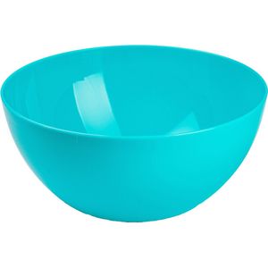 Plasticforte Serveerschaal/saladeschaal - D23 x H10 cm - kunststof - blauw - 3000 ml