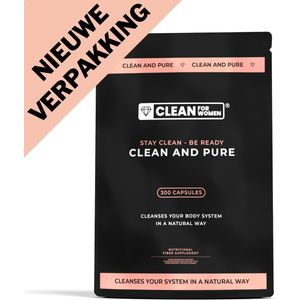 Clean & Pure for Women 300 capsules | Vezel supplement met Psyllium Husk | + 8 natuurlijke ingrediënten | 100% natuurlijke darmreiniging voor vrouwen