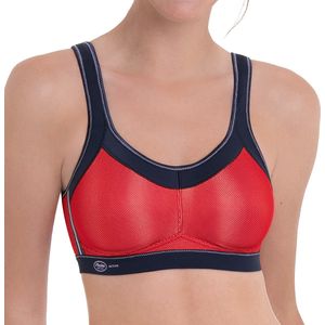 Anita - Active Sport-bh Momentum - Rood/Blue iris - Ademend - Comfortabele Schouderbanden Gepolsterd