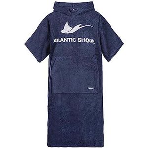 Surf Poncho voor volwassenen en kinderen - Badjas/omkleedhulp van katoen - Marineblauw/donkerblauw