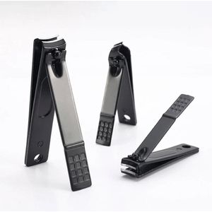 CHPN - Nagelknipper set - 3-delig set - Roestvrij staal - Zwart - Nagels knippen - 3 afmetingen - Manicure - Pedicure