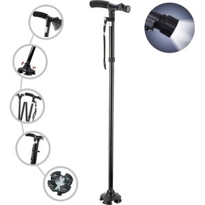 Safe Age - Wandelstok - Opvouwbaar - Met LED Verlichting - Ergonomische Handgreep