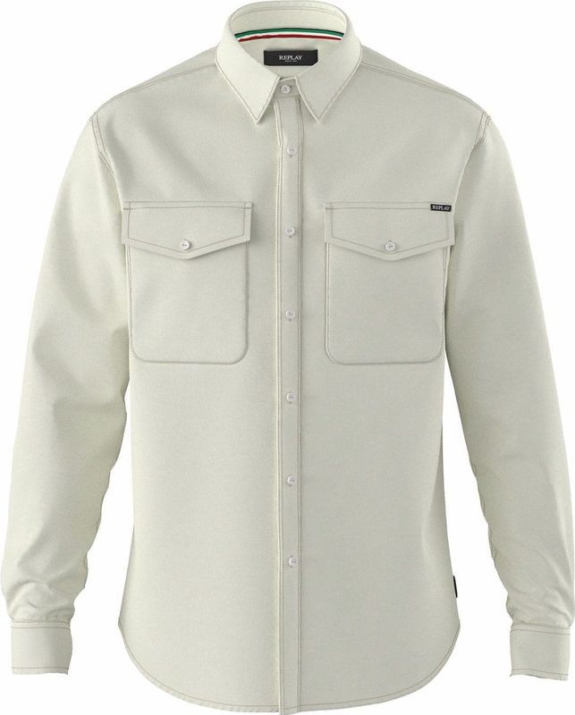 Replay Jeanshemd voor heren, 001, wit, L