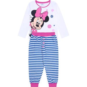 Witte meisjespyjama met strepen - Minnie Mouse DISNEY / 122 cm