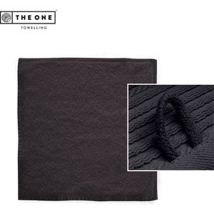 The One Towelling Gastendoek - 30 x 30 cm - Kleine handdoek - Hoge vochtopname - 450 gr/m² - 100% Gekamd katoen - Antraciet
