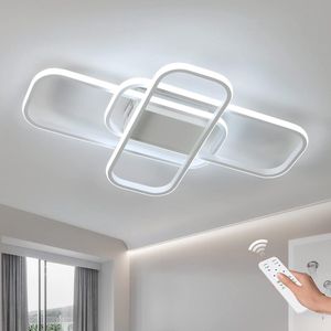 Goeco LED Plafondlamp - Plafonniére - wit - dimbaar - met afstandsbediening - Ø55cm