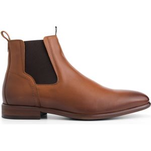 DenBroeck Stone St. - Nette Halfhoge herenschoenen - Leren Enkellaarzen - Chelseaboots mannen - Cognac Bruin Leer - Maat 46