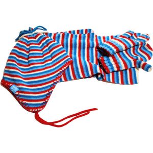 Starling Kinder Winterset rood/wit/blauw gestreept