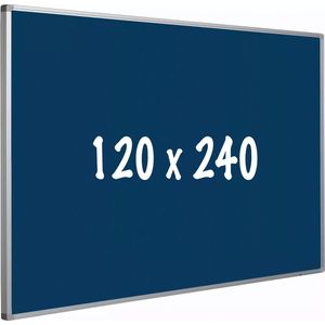 Prikbord kurk PRO - Aluminium frame - Eenvoudige montage - Punaises - Blauw - Prikborden - 120x240cm