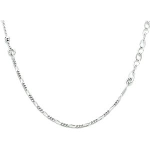 zilver gerhodineerd combi-collier schakels 3,8 mm 41 + 4 cm 1334048