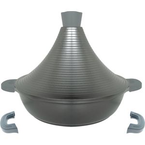 Cheffinger Tajine - Luxe Aluminium Tajine inductie - Ø32cm - Zilver