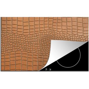 KitchenYeah® Inductie beschermer 80x52 cm - Inductie beschermer - Leer - Structuur - Dierenhuid - Kookplaataccessoires - Afdekplaat voor kookplaat - Inductiebeschermer - Inductiemat - Inductieplaat mat