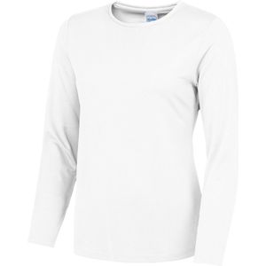 Awdis Gewoon Cool Womens/Ladies Girlie T-Shirt met lange mouwen (Arctisch Wit)