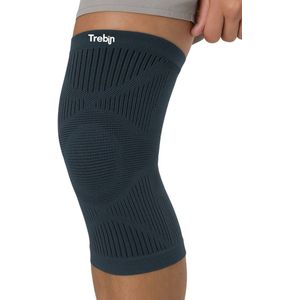 Trebin Kniebrace Artrose - Knie Brace - Kniebraces - Knee Sleeves - Kniebrace voor Dames en Heren - Maat M - Grijs