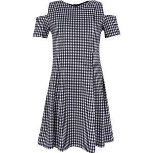 Zwart-wit peplum jurkje