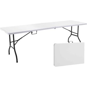 Oviala - Rechthoekige Tafel - 244 cm - Inklapbaar - PEHD - Voor 10-12 Personen