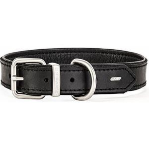 EzyDog Oxford Premium Leren Hondenhalsband - Halsband voor Honden - 35/45cm - Zwart