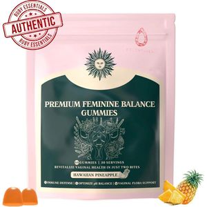 Ruby Essentials - Balans Gummies - Intieme Balans - Feminine Balans Gummies - Vegan - Ananas Gummies - Met Probiotica