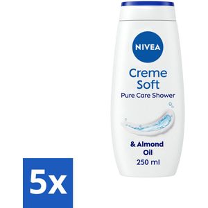 NIVEA Douchecrème Soft 250 ml - Bulkverpakking - 5 stuks