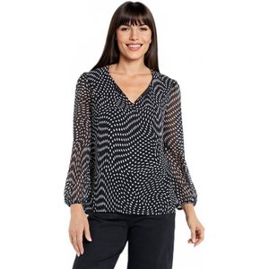 Tuniek van voile met lange mouwen