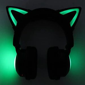 Schattige Cat Ear Draadloze Hoofdtelefoon - Bluetooth-headset met Microfoon - LED-hoofdtelefoon voor Kinderen, Tieners, Volwassen Vrouwen en Kattenliefhebbers