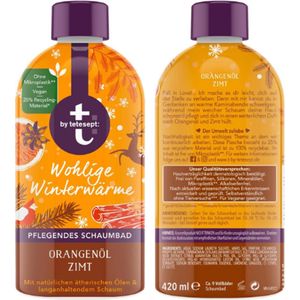 True by Tetesept: Bubbelbad Knusse Winterwarmte | 1x 420ml - Sinaasappel - Kaneel | Verwarmend & Verwennend