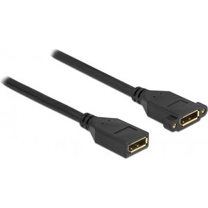 DisplayPort inbouwadapter (v-v) - versie 1.2 (4K 60Hz) / zwart - 0,30 meter