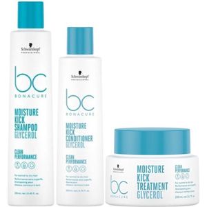 Schwarzkopf - Bonacure Clean Performance Moisture Kick Care Set - 250+200ml+200ml