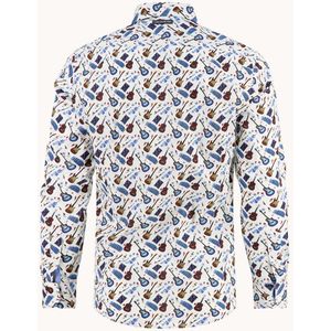 A fish named Fred - Regular Casual Overhemd - Wit