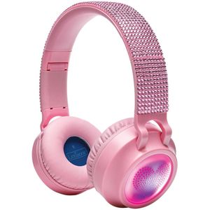 3D Pink Strass design Bluetooth® en bedrade opvouwbare hoofdtelefoon met veilige volumebegrenzing