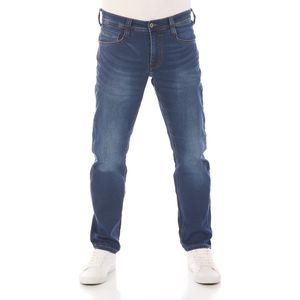Mustang Heren Jeans Broeken Real X Oregon tapered Fit Blauw Volwassenen Denim Jeansbroek